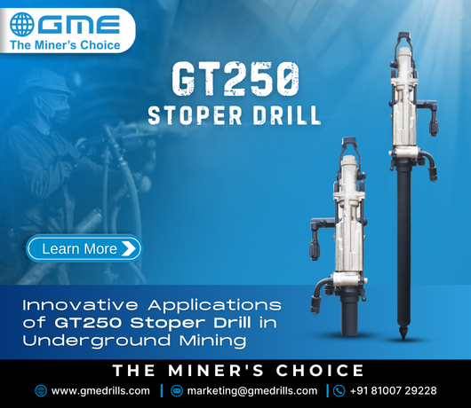 Innovative Applications of GT250 Stoper Drill in Underground Mining