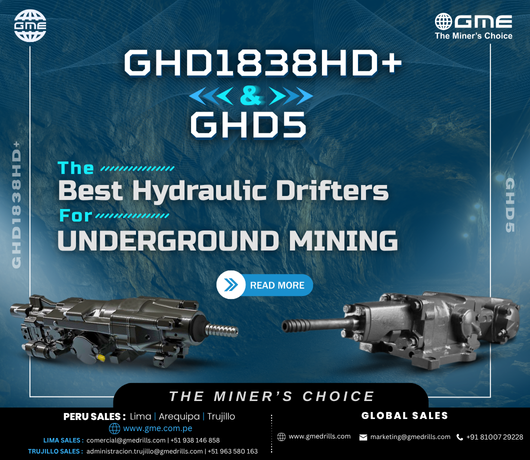 GHD1838HD+ and GHD5: The Best Hydraulic Drifters for Underground Mining
