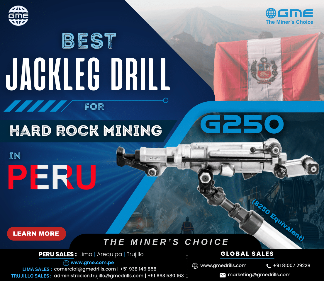 Best Jackleg Drill for Hard Rock Mining in Peru: GME G250 (S250 Equivalent)