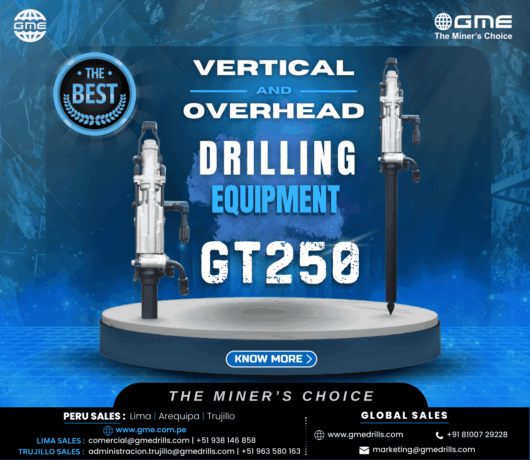 Best Vertical and Overhead Drilling Equipment: GME GT250 Stoper Drill