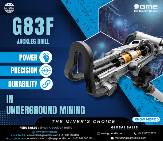 G83F Jackleg Drill: Power, Precision and Durability in Underground Mining