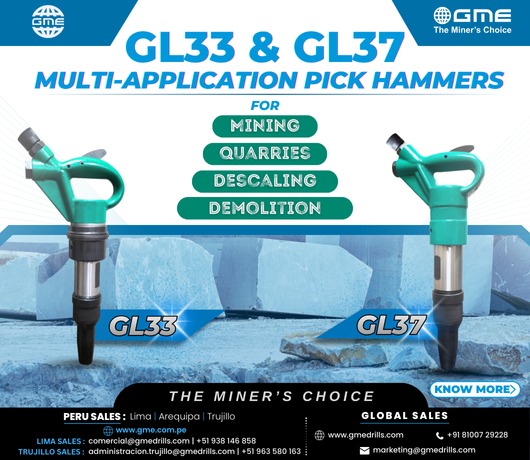GL33 & GL37: Multi-Application Pick Hammers for Mining, Demolition, Descaling & Quarries
