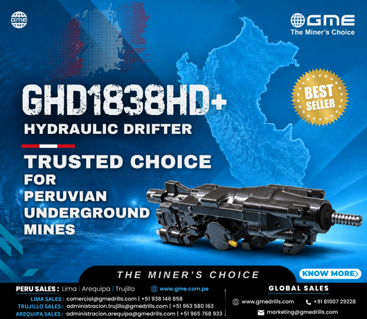 GHD1838HD+ Hydraulic Drifter: A Trusted Choice for Peruvian Underground Mines