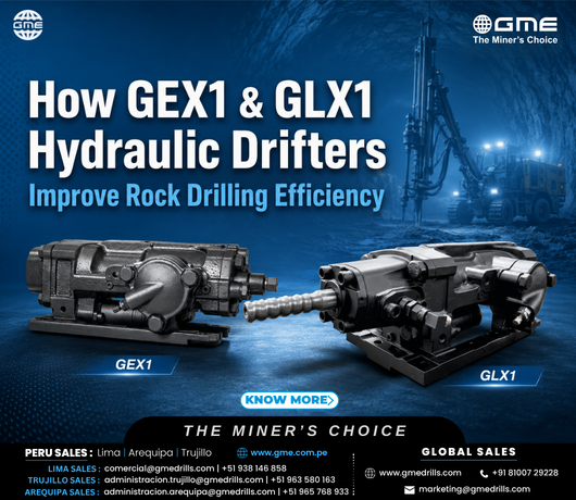 How GEX1 & GLX1 Hydraulic Drifters Improve Rock Drilling Efficiency